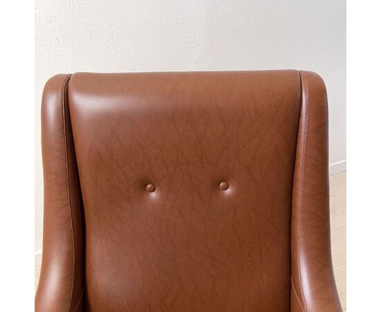 1950s vintage leatherette armchair     