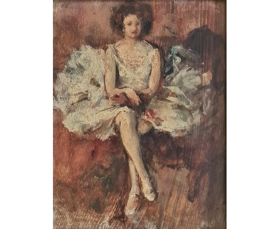  Lina Giugno olio su tela "Ballerina"