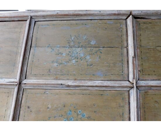 darb184 - soffitto in legno dipinto, epoca '7/'800, asimmetrico 