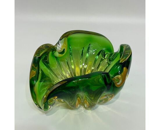 Green Murano glass ashtray from the 1960s     