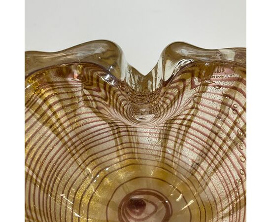 Zebrati series Murano glass bowl, Ercole Barovier 1940     