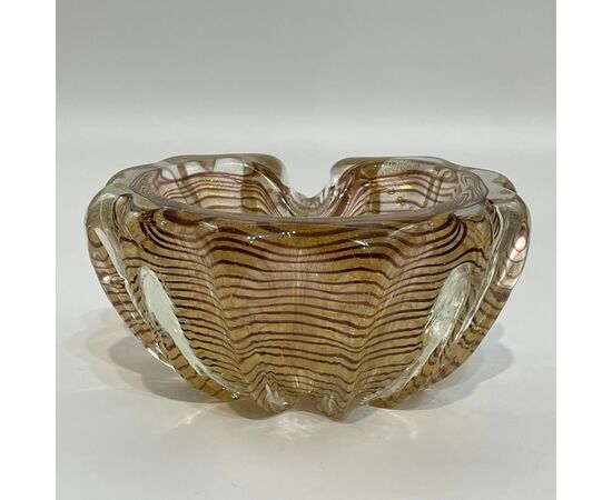 Zebrati series Murano glass bowl, Ercole Barovier 1940     