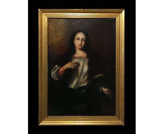 Scuola Napoletana (XVII sec.) - Magnifica Vergine in meditazione