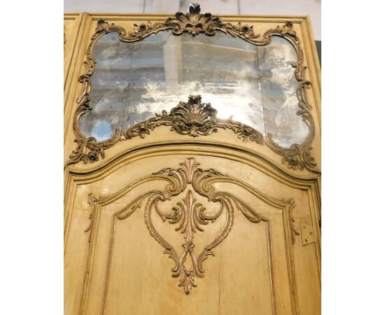 pts690 - n. 2 lacquered baroque doors, measuring max cm 136 xh 315     
