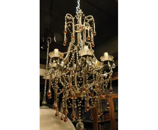 lamp181 - chandelier, 19th century, size 40 x 40 xh 70 cm     