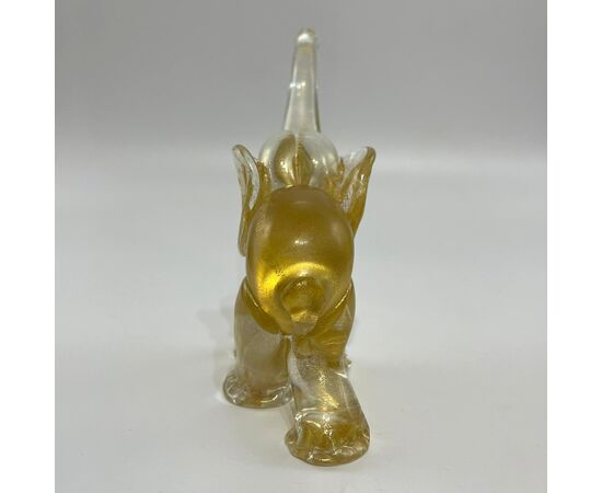 Vintage Seguso Murano glass elephant figurine     