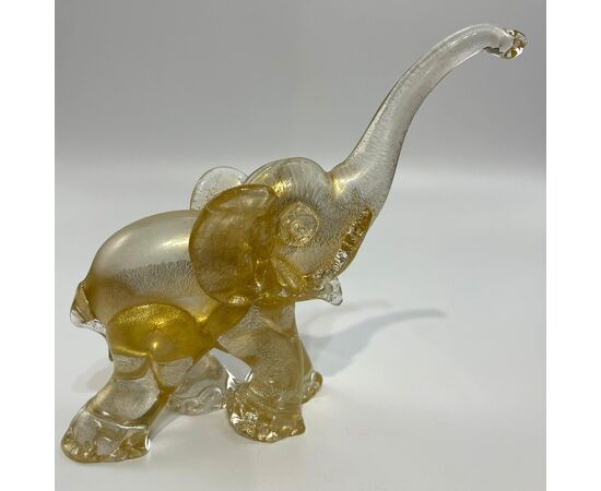 Statuina Seguso vetro Murano elefantino vintage