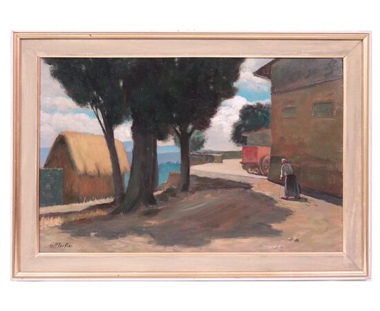 Painting: Giorgio Morfini (Florence 20th century) - Landscape     