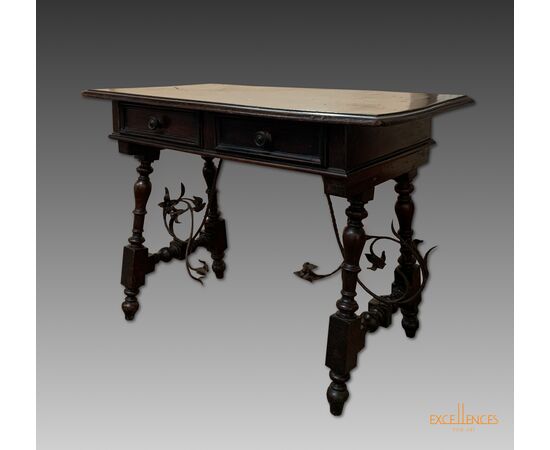 Antique 17th century solid walnut coffee table     