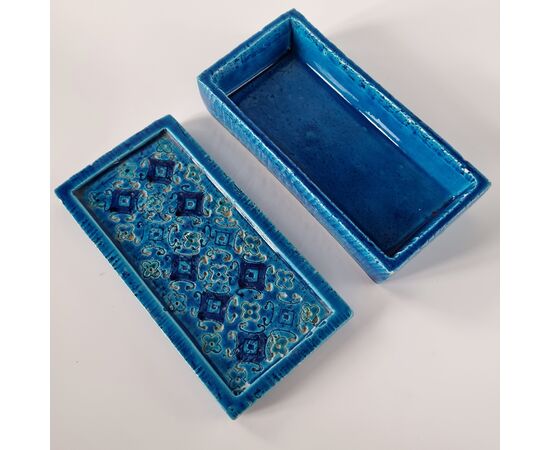 ALDO LONDI per BITOSSI, scatola blu ceramica anni '60