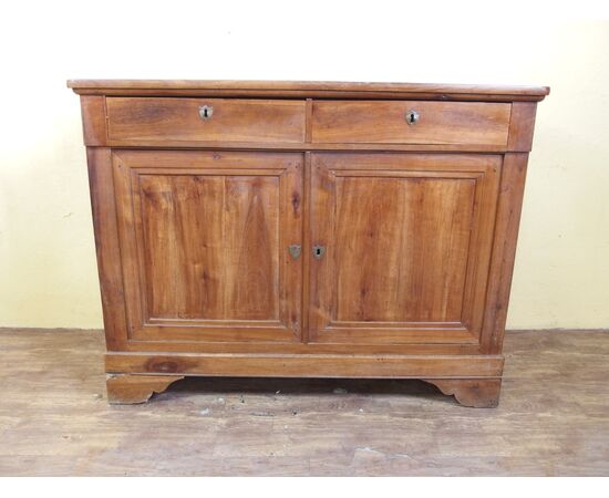 CREDENZA A DUE PORTE STILE LUIGI FILIPPO IN CILIEGIO EPOCA 800 cm L132xP61xH102 