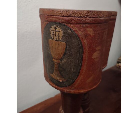 Electoral urn in painted wood Marche 18th century     