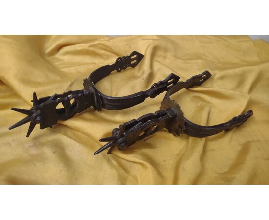 Pair of 19th century forged iron spurs     
