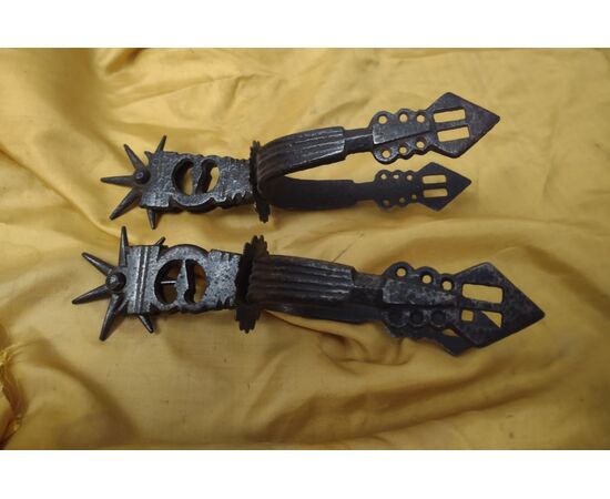Pair of 19th century forged iron spurs     