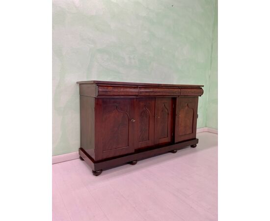 Antica Credenza inglese a quattro ante Vittoriana