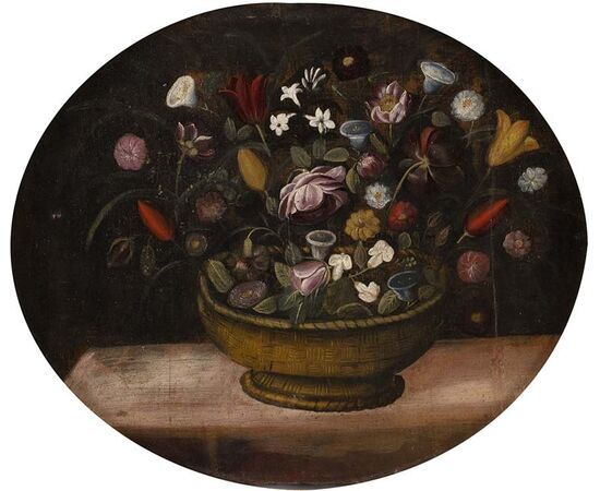 Circle of Francesco Codino, first half of the 17th century Vase of flowers     