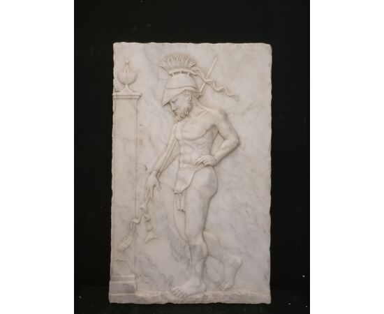 Bassorilievo Neoclassico in Marmo di Carrara Calacatta - 65 x 106 cm - Venezia