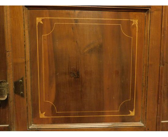 pti696 - walnut door complete with frame, 18th century, size cm l 112 xh 283     