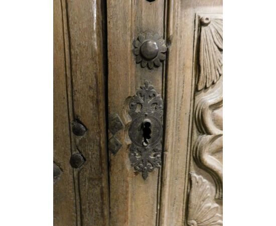 ptci494 - baroque door in Piedmont walnut, measuring 130 x 205 cm     