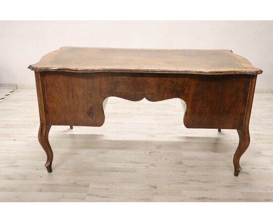 Antique walnut desk, second half of the 19th century     
