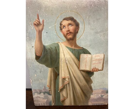 Antica icona/dipinto  di S. Aristide epoca XVIII sec. Scuola Italiana mis 35 x cm 25 
