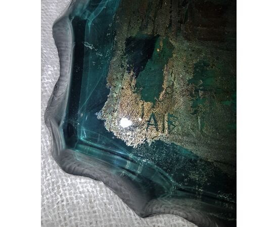 Glass plaque with Christ     