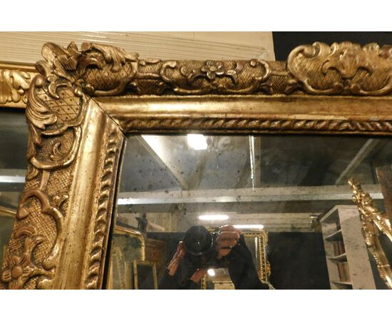 specc389 - gilded mirror, 2nd half of the 19th century, measuring cm l 74 xh 91     