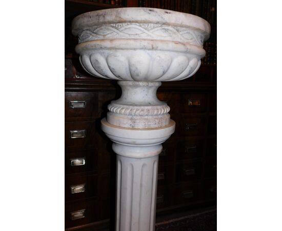 dars474 - pair of vases with columns, measuring cm l 50 x d. 50 xh 115     