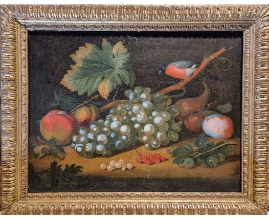 Painting &quot;still life with bird&quot;     