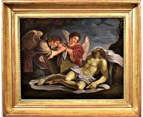 Two Angels weep over the deposed Christ     