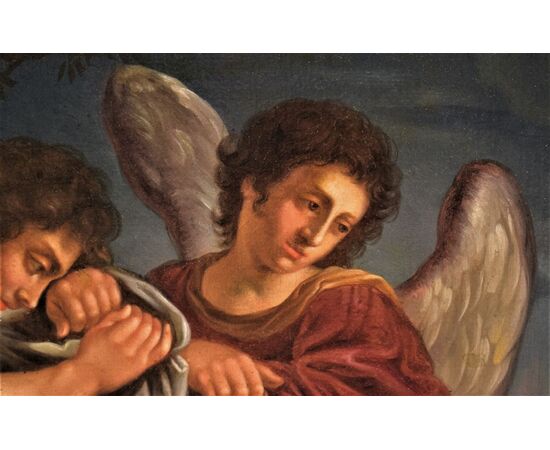 Two Angels weep over the deposed Christ     