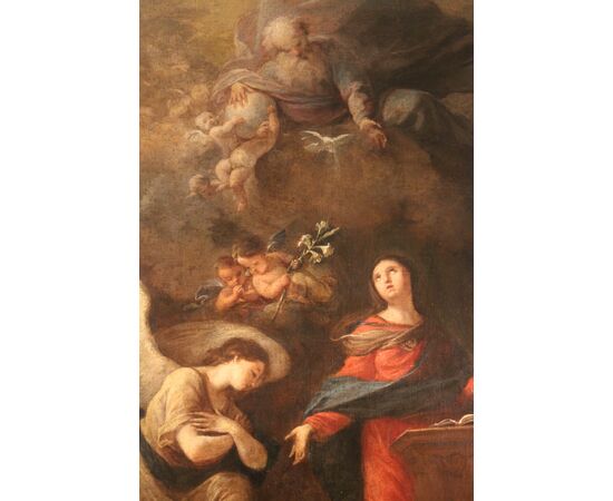 Giacomo Parolini ( 1663-1733 Ferrara) | “Annunciazione” opera firmata e datata 1709