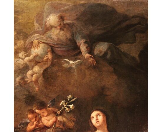 Giacomo Parolini ( 1663-1733 Ferrara) | “Annunciazione” opera firmata e datata 1709