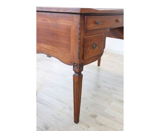 Louis XVI style desk inlaid walnut 20th century     