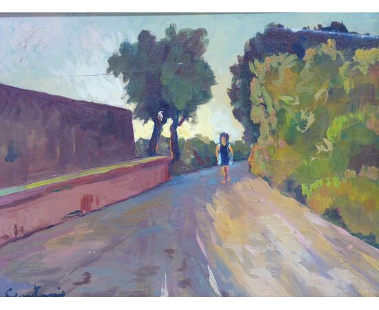 &quot;ROAD WITH FIGURE&quot; - GINO CENTONI (1891 - 1960)     