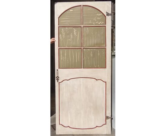 Provencal style Piedmontese door painted in tempera     