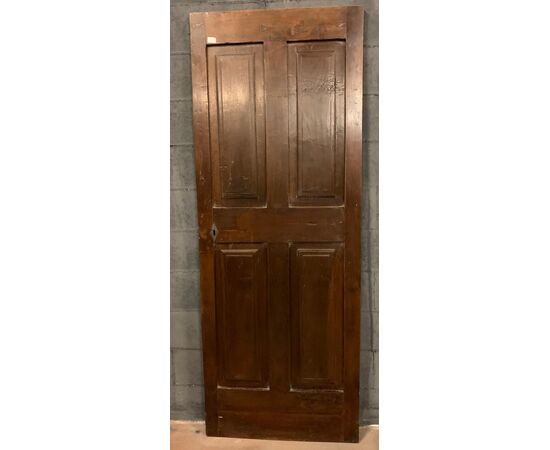 pti699 - walnut door, 19th century, measure cm l 74 xh 196     