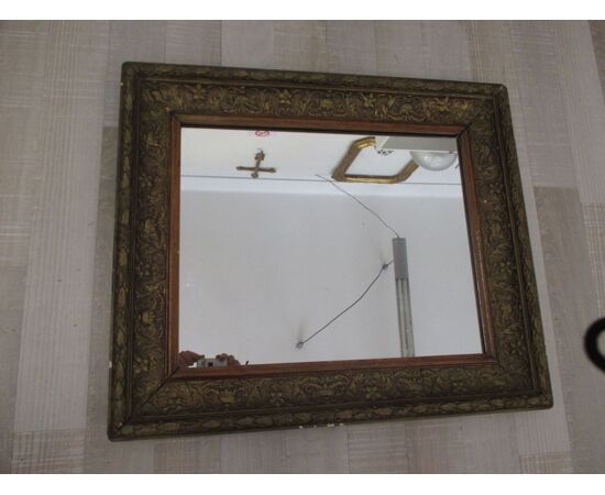 Mirror on worked sheet - early 900 - mirror - frame     