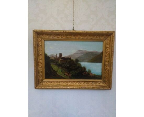 Painting, &quot;Landscape with castle&quot;     