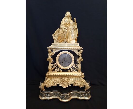 Charles X gilt bronze clock