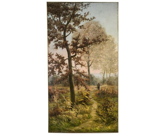 Large French painting &quot;autumn&quot; dated 1894 and signed G.Marrion     