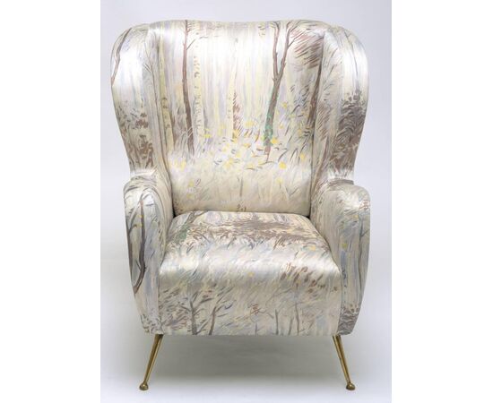 Armchair in the Style of Marco Zanuso Lined in Vintage Tissue     