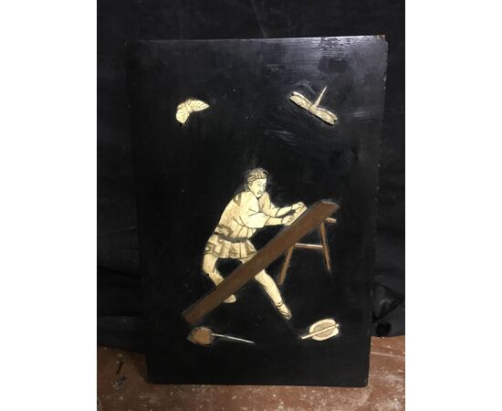 Inlaid picture with ivory and mother of pearl     