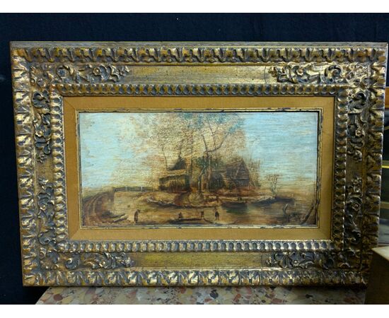 Painted on Flemish panel from the 1800s     
