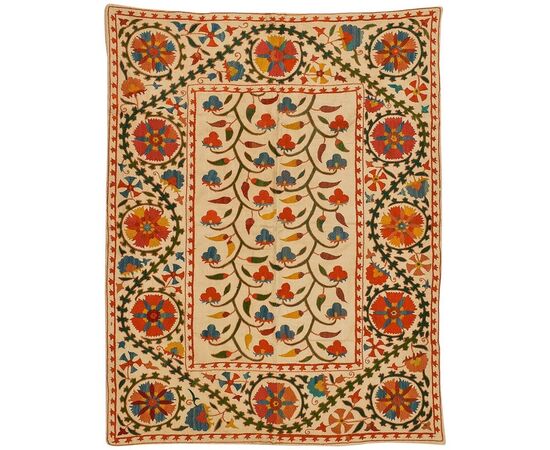 SUSANI Turkomanno embroidered fabric     