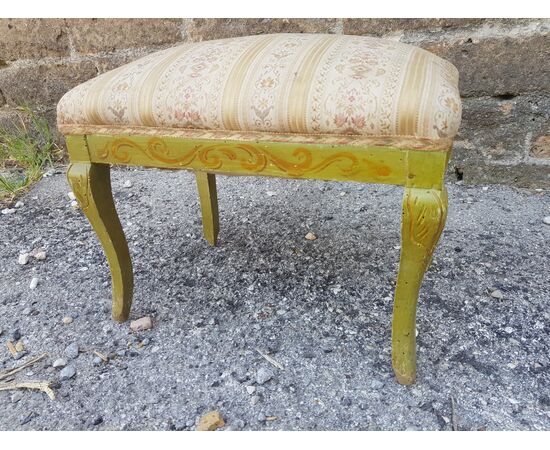 Early 20th century painted lacquered stool