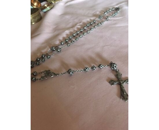 Rosary in silver filigree