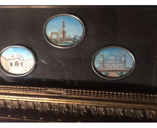 Tre miniature orientaliste in cornice