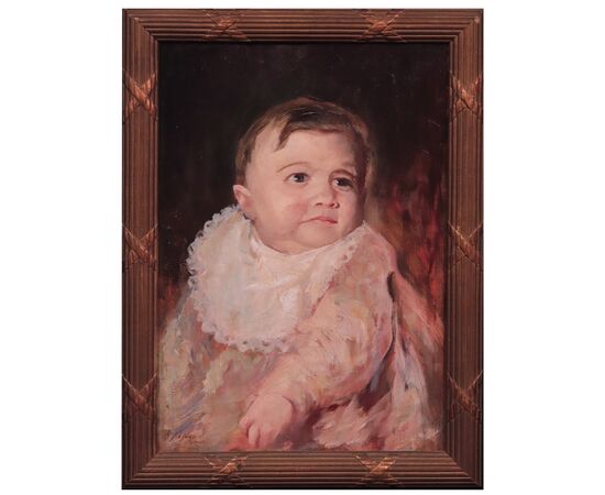 Giuseppe Mascarini (1877- 1954)- Ritratto di Bambina