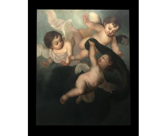 Scuola italiana del XVIII secolo - Gloria degli angeli monumentale